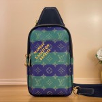 Louis Vuitton Sac Avenue Slingbag PM M26419 - Blue-Green Monogram Heritage Canvas with Shoulder Strap