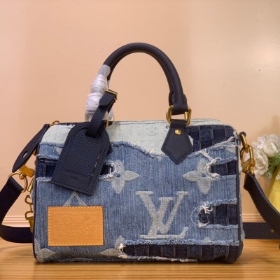 Louis Vuitton - Sac Speedy Bandoulière 25 M15276 - Denim / Colorblock