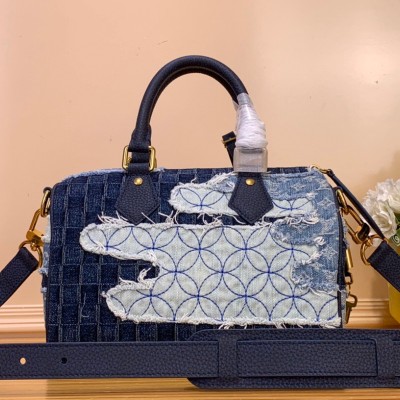 Louis Vuitton - Sac Speedy Bandoulière 25 M15276 - Denim / Colorblock