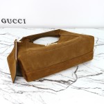 Gucci 837466 Brown Suede Leather Handbag