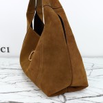 Gucci 837466 Brown Suede Leather Handbag