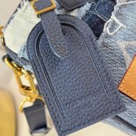 Louis Vuitton Speedy 25 Bandoulière Denim Handbag with Monogram and Damier Patterns