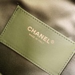 Chanel 25K Drawstring Bucket Bag AS5311 Brown Blue Green Suede