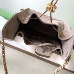 Chanel 25K Drawstring Bucket Bag AS5311 Brown Blue Green Suede