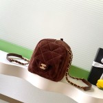 Chanel 25K Bowling Bag AS5791 in Black, Red, Beige, and Silver