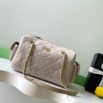 Chanel 25K Bowling Bag AS5791 in Black, Red, Beige, and Silver