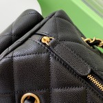 Chanel 25K Bowling Bag AS5791 in Black, Red, Beige, and Silver