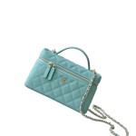 Chanel 25BLP Handle Box Bag Caviar Calfskin Black Gold Hardware