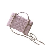 Chanel 25BLP Handle Box Bag Caviar Calfskin Black Gold Hardware