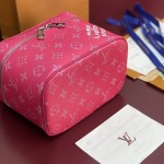 Louis Vuitton Nine BB Mini Makeup Bag in Fuchsia with Hidden Zipper Pocket