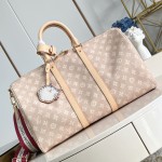 Louis Vuitton M25787 Keepall Bandoulière 45 Travel Bag with Meowgram Canvas and Cat-Shaped Logo