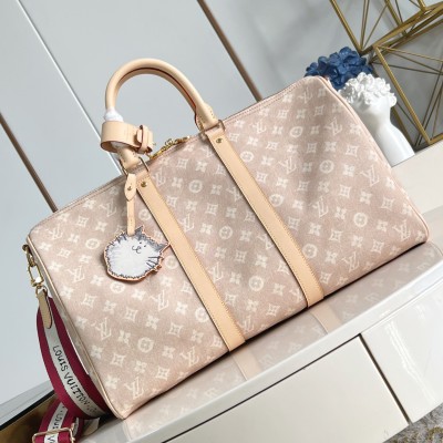Louis Vuitton - M25787 Keepall Bandoulière 45 Travel Bag - Meowgram Canvas, Monogram Redesign, Grace Coddington Collaboration