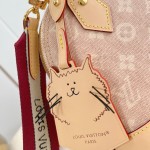 Louis Vuitton M25728 Alma BB Handbag with Meowgram Canvas and Leather Trims
