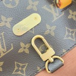 Louis Vuitton M25989 Steamer 30 Handbag with Monogram Canvas and Dual Front Pockets