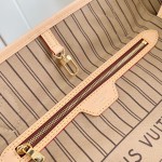 Louis Vuitton Neverfull Large Tote Bag in Monogram Canvas with Leather Trim and Detachable Pouch