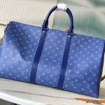 Louis Vuitton M26864 Blue Heritage Keepall 50 Men’s Bag, 2026 Early Spring Collection