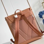 Louis Vuitton Fastline Backpack in Brown Waxed Calfskin with LV Letter Embossing