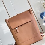 Louis Vuitton Fastline Backpack in Brown Waxed Calfskin with LV Letter Embossing