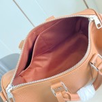 Louis Vuitton Keepall Bandoulière 35 in Waxed Calfskin with LV Initials Embossing
