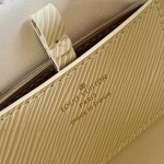 Louis Vuitton Twist Mini Handbag in White Epi Leather with Enamel Twist Lock