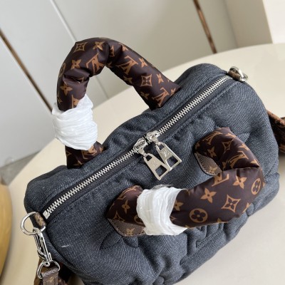 Louis Vuitton - Speedy Bandoulière 20 LV Ski Puffygram Black Jeans M26956