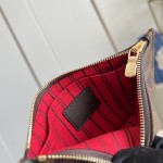 Louis Vuitton Neverfull N40600 Small Tote Bag in Damier Ebene Canvas with Leather Trims