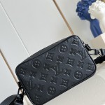 Louis Vuitton Trocadéro Mini Monogram Shadow Leather Bag M26737 Black
