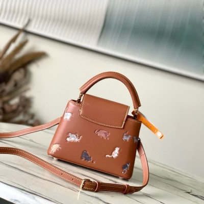 Louis Vuitton - Capucines Mini Handbag - LV Travels With Series, Grace Coddington Cat Illustration