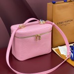 Louis Vuitton Nice Nano Cosmetic Bag in Epi Leather with Double Zip and Washable Fabric Lining