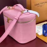 Louis Vuitton Nice Nano Cosmetic Bag in Epi Leather with Double Zip and Washable Fabric Lining