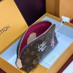 Louis Vuitton Pochette Cosmétique Small Cosmetic Bag in Monogram Yh Canvas with Flat Bottom Design