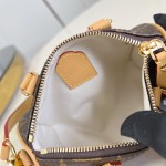 Louis Vuitton Nano Speedy Handbag M15330, Monogram Canvas, Vivienne Illustration and Keychain