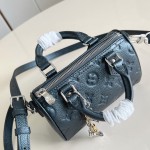 Louis Vuitton Nano Speedy M27107 in Monogram Empreinte Leather with Rolled Leather Handles and Lock Detail