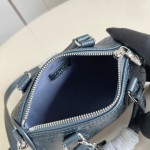 Louis Vuitton Nano Speedy M27107 in Monogram Empreinte Leather with Rolled Leather Handles and Lock Detail