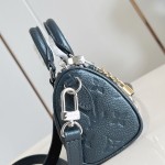 Louis Vuitton Nano Speedy M27107 in Monogram Empreinte Leather with Rolled Leather Handles and Lock Detail