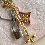 Louis Vuitton Nano Speedy M27107 in Monogram Empreinte Leather with Rolled Leather Handles and Lock Detail