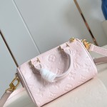 Louis Vuitton Nano Speedy M27107 in Monogram Empreinte Leather with Rolled Leather Handles and Lock Detail