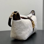 Louis Vuitton Pochette Mia M26245 in Wool with Monogram Canvas Trimmings and S-lock Magnetic Clasp