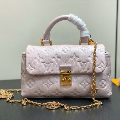 Louis Vuitton - M27043 Pearl Pink Monogram Empreinte Nano Madeleine Chain Bag