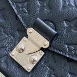 Louis Vuitton Pochette Métis East West M26456 in Monogram Empreinte with S-lock, Gradient Silk Print, and Chain Shoulder Strap