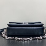 Louis Vuitton Pochette Métis East West M26456 in Monogram Empreinte with S-lock, Gradient Silk Print, and Chain Shoulder Strap