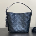 Louis Vuitton M26430 Pearl Blue All in BB Bucket Bag Front View