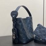 Louis Vuitton M26430 Pearl Blue All in BB Bucket Bag Front View