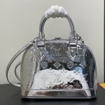 Louis Vuitton Alma BB Bag Gold Mirror Silver Patent Leather