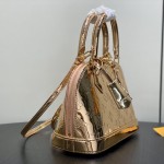 Louis Vuitton Alma BB Bag Gold Mirror Silver Patent Leather
