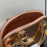 Louis Vuitton Alma BB Bag Gold Mirror Silver Patent Leather