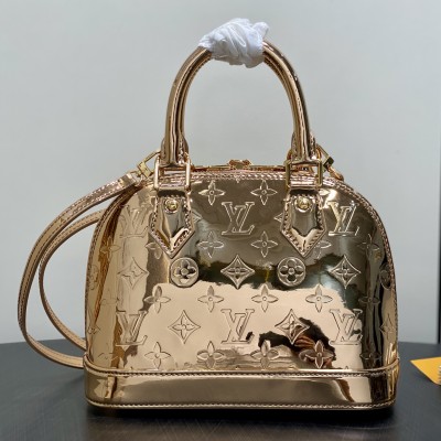 Louis Vuitton - M27037 Gold Mirror / M26335 Silver Alma BB Patent Leather Bag