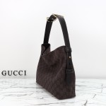 Gucci Brown Canvas Tote with Gray-Green and White Leather – Model 850926 / 850546