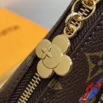 Louis Vuitton Mini Pochette Accessories M15328 with Vivienne Print, Monogram Canvas, and Chain Hook
