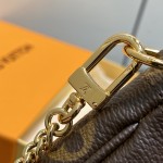Louis Vuitton Mini Pochette Accessories M15328 with Vivienne Print, Monogram Canvas, and Chain Hook